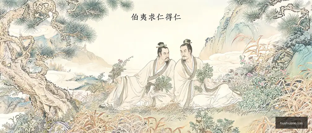【传统文化】伯夷求仁得仁