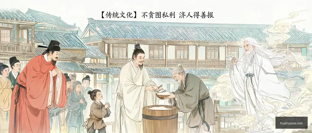 【传统文化】不贪图私利　济人得善报