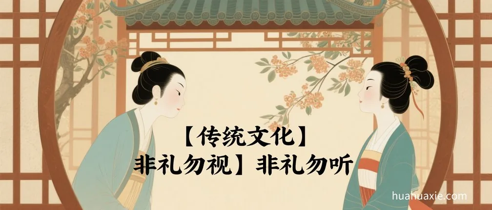 【传统文化】非礼勿视　非礼勿听