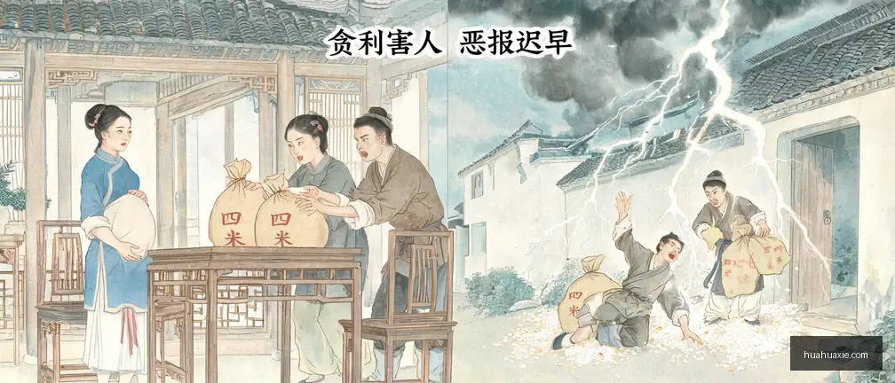 【传统文化】贪利害人　恶报迟早
