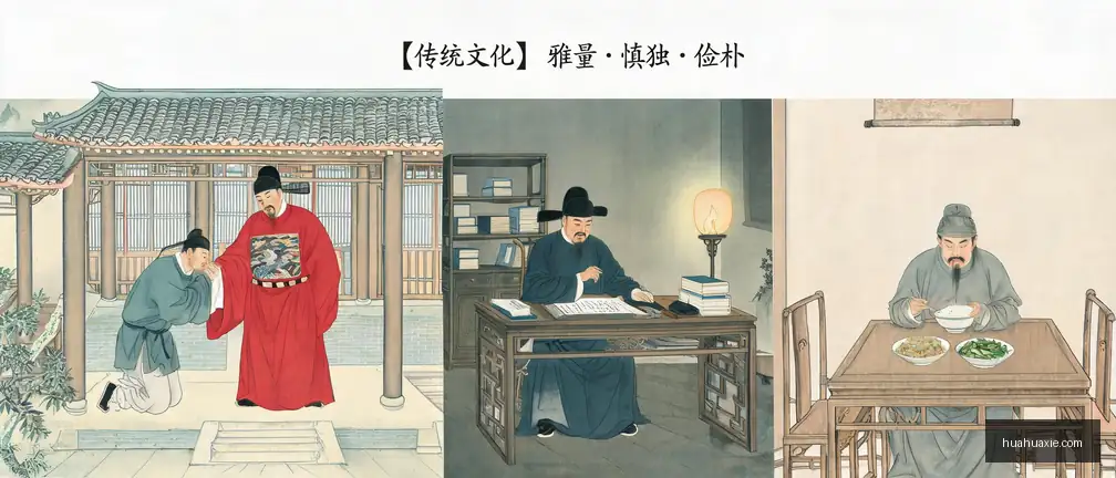 【传统文化】雅量、慎独、俭朴