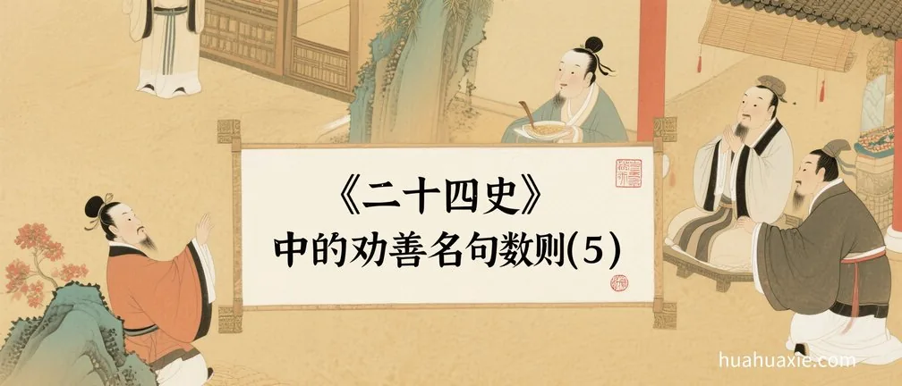 《二十四史》中的劝善名句数则(5)