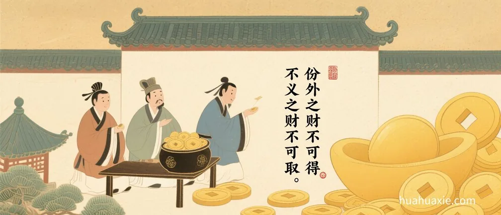 份外之财不可得，不义之财不可取