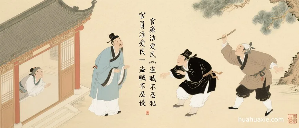 官员廉洁爱民　盗贼不忍侵犯