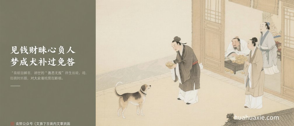 见钱财昧心负人 梦成犬补过免咎