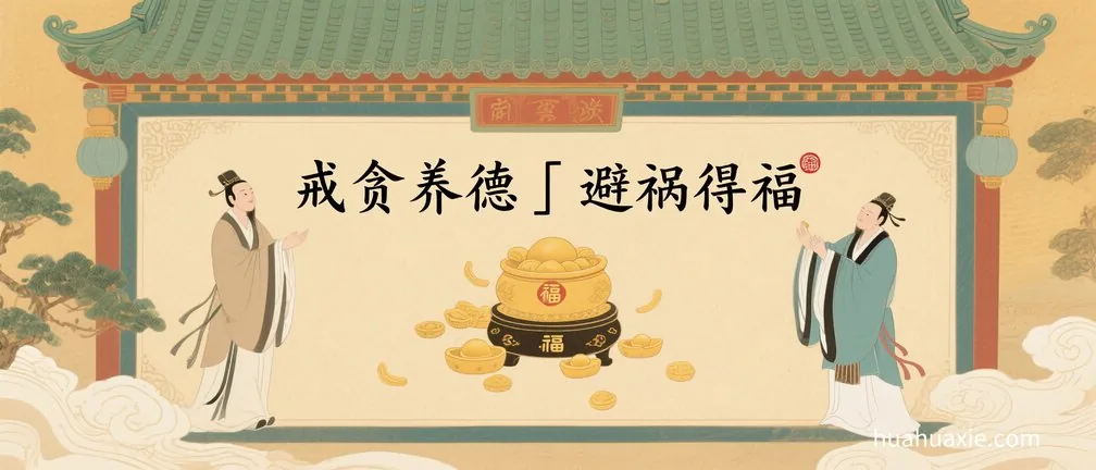 戒贪养德　避祸得福