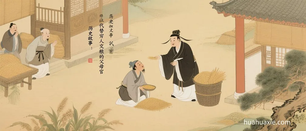 历史故事：代替穷人交粮的父母官