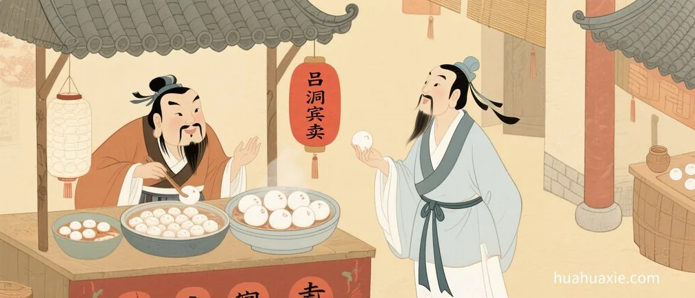 吕洞宾卖“汤圆”