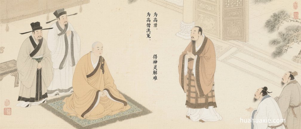 为高僧洗冤，得神灵解难