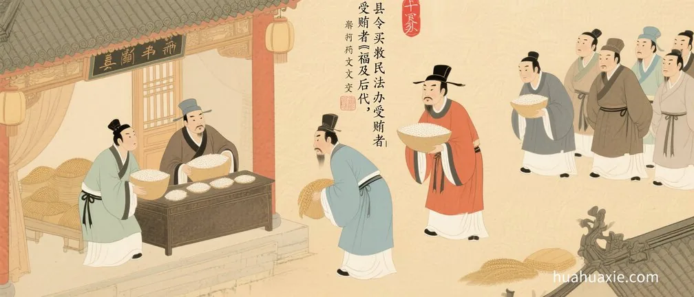 县令买米救民法办受贿者　福及后代